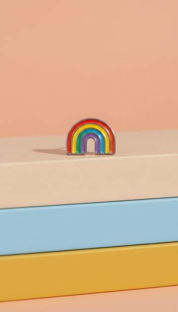 Rainbow Enamel Stud Earrings