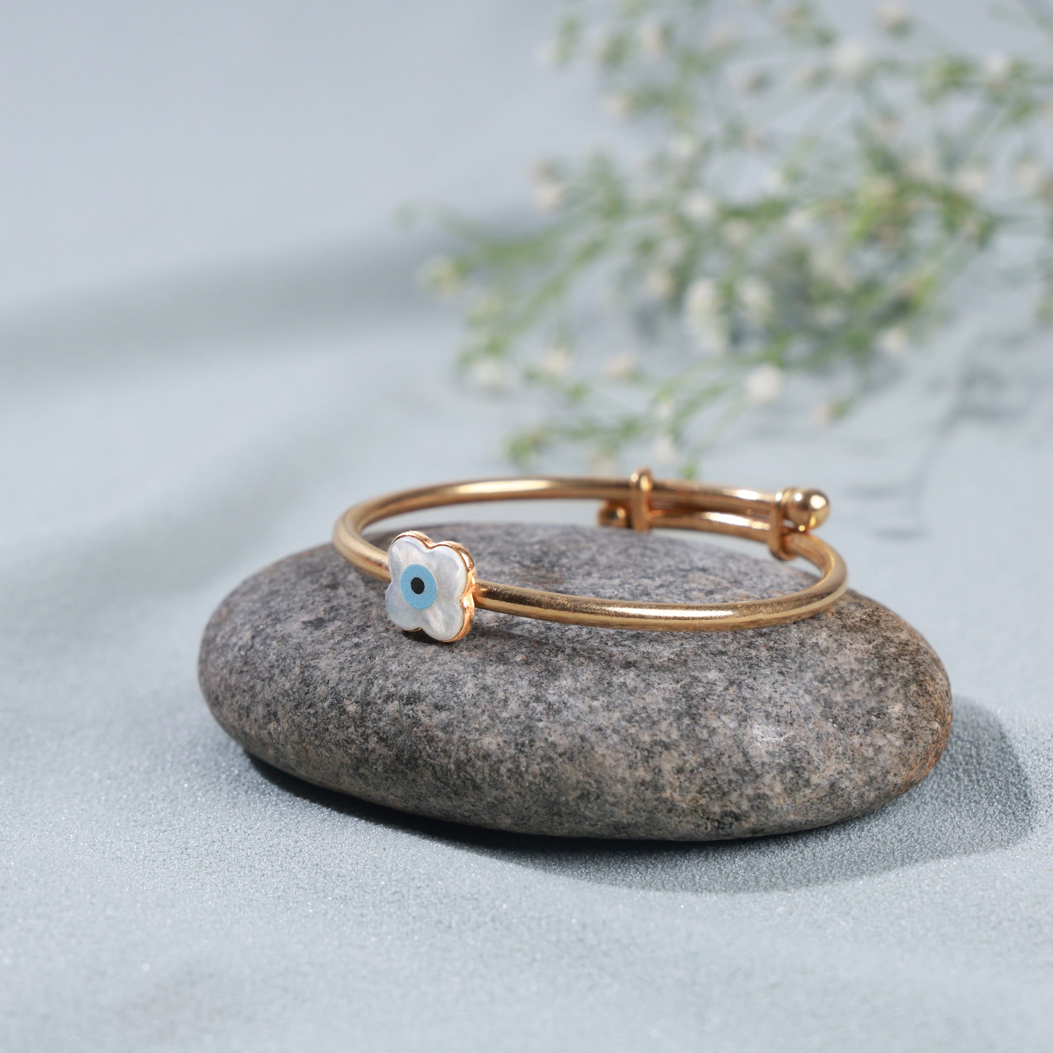 Flower evil Eye Bangle