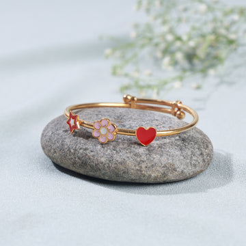 Heart Flower star Bangle