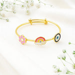Translation missing: en.Flower Rainbow Evil Eye Bangle