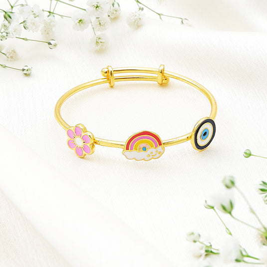 Translation missing: en.Flower Rainbow Evil Eye Bangle