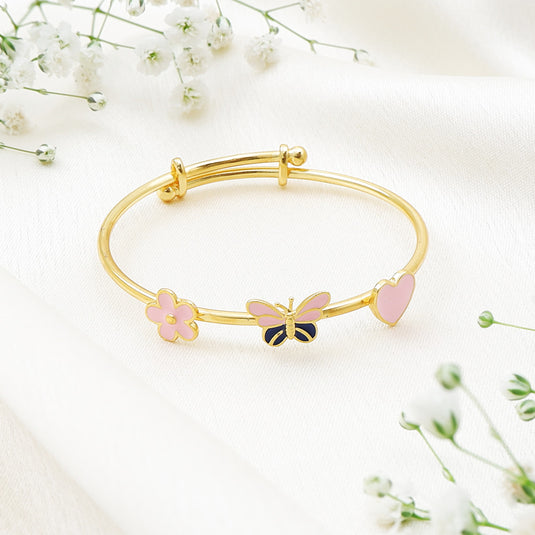 Translation missing: en.Flower Butterfly Heart Bangle