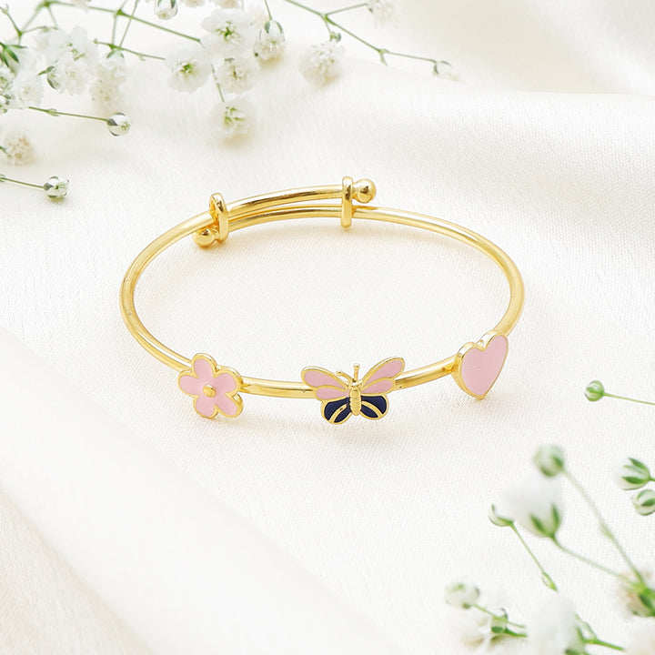 Translation missing: en.Flower Butterfly Heart Bangle
