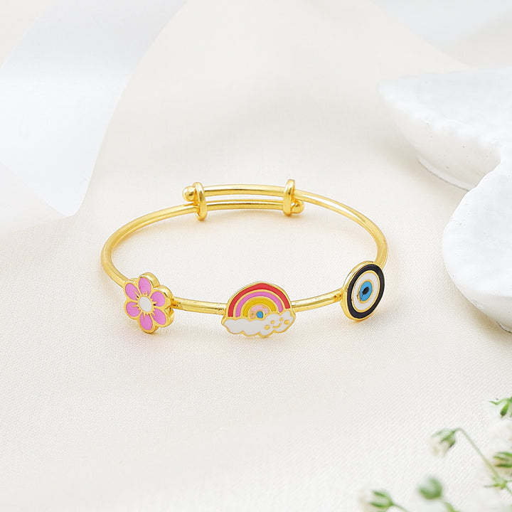 Translation missing: en.Flower Rainbow Evil Eye Bangle