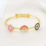 Translation missing: en.Flower Rainbow Evil Eye Bangle