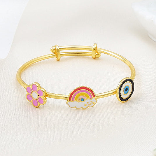 Translation missing: en.Flower Rainbow Evil Eye Bangle