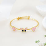 Translation missing: en.Flower Butterfly Heart Bangle