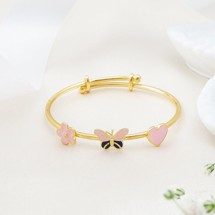 Translation missing: en.Flower Butterfly Heart Bangle