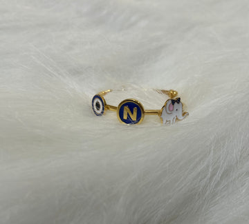 Evil Eye Elephant initial Bangle