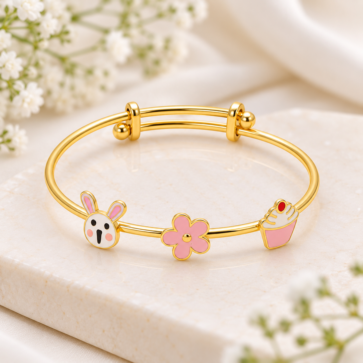 Translation missing: en.Rabbit Flower Cupcake Bangle