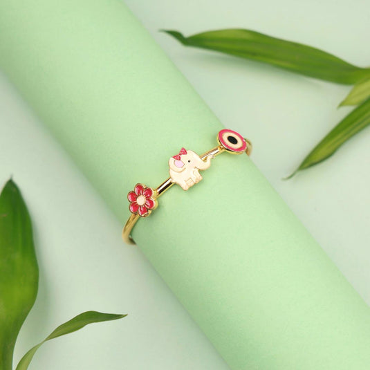 Translation missing: en.Elephant evil eye flower Bangle