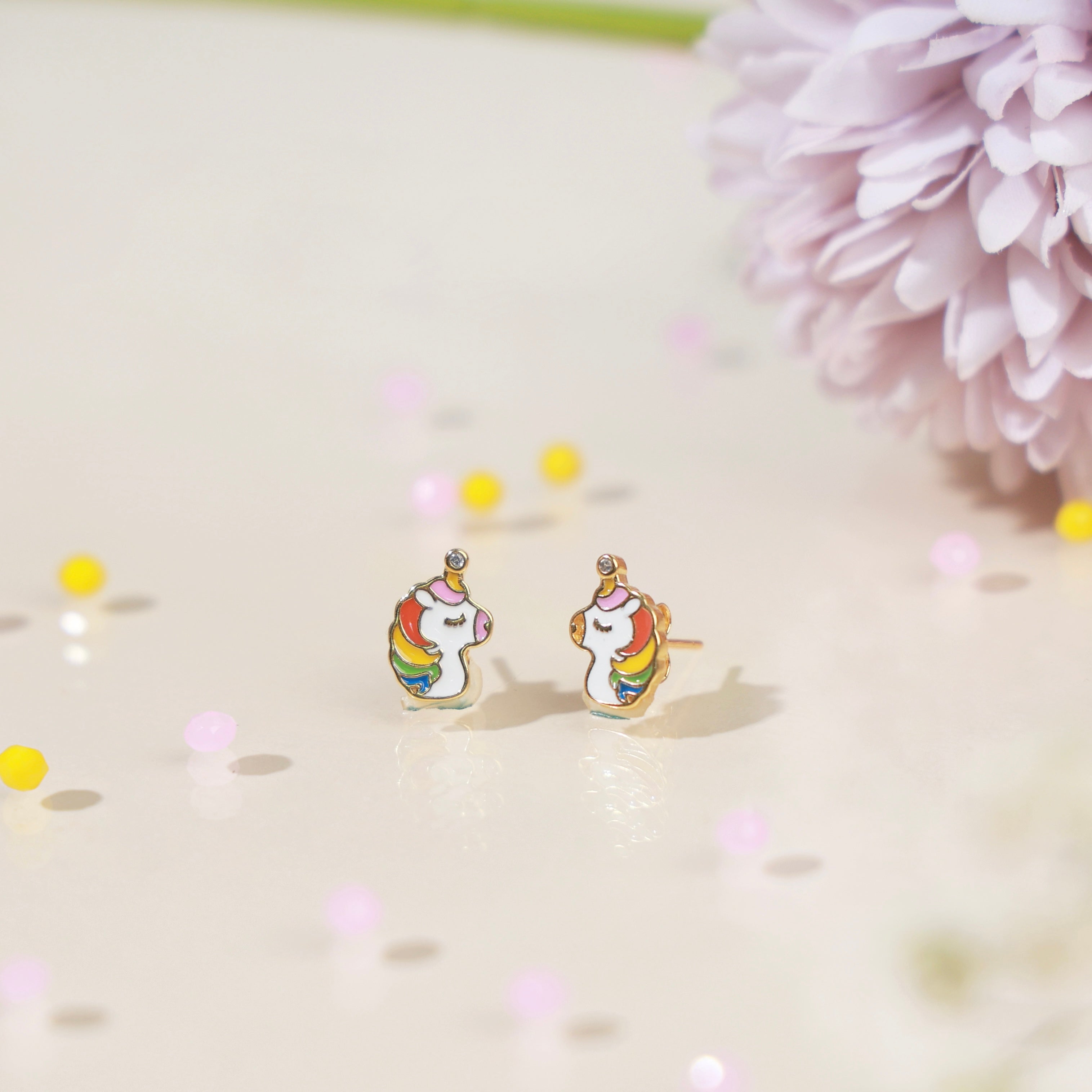 Sterling Silver Tiny Mouse Earrings for Babies | The Jewelry Vine